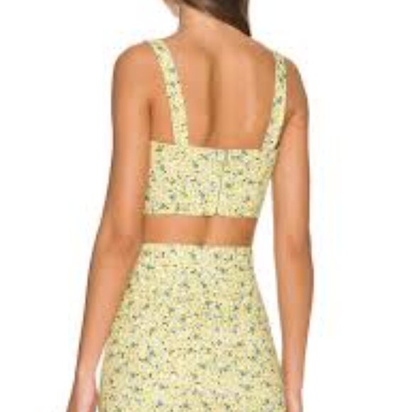 Adorable Bardot Yellow Floral Co-ord Top and Skirt - Size S - NWT! - Picture 2 of 6